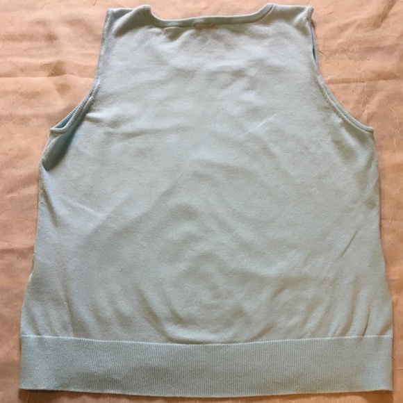 Talbots Petites XL Light Blue Sleeveless Shirt - Picture 2 of 2